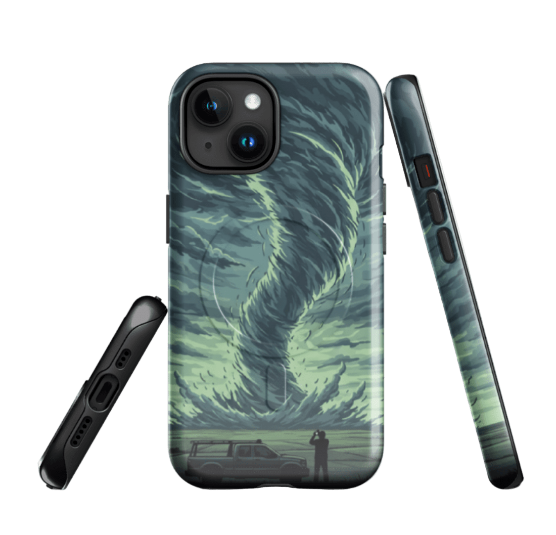 Midwest Tornado Chaser | Shield Line | MagSafe® iPhone® Case - Heartland Stitch