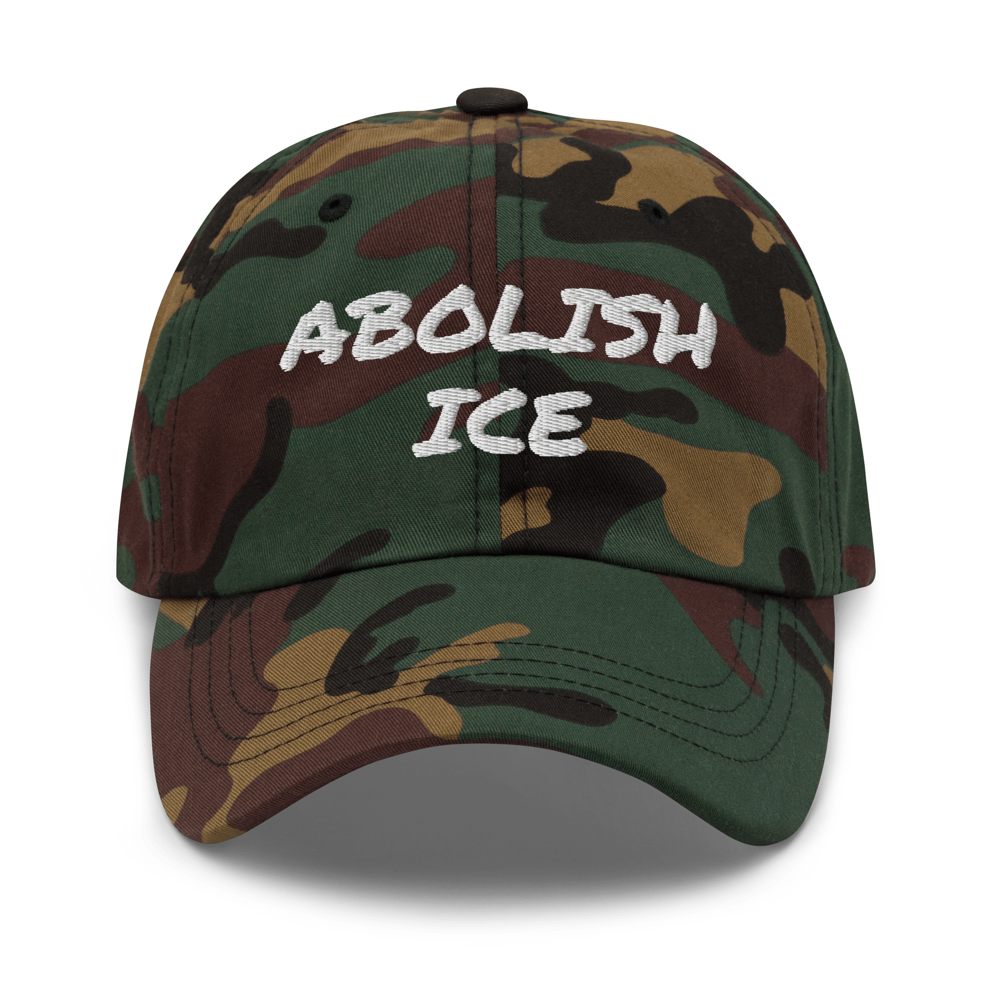 Abolish ICE Marker Font Dad Hat - Heartland Stitch