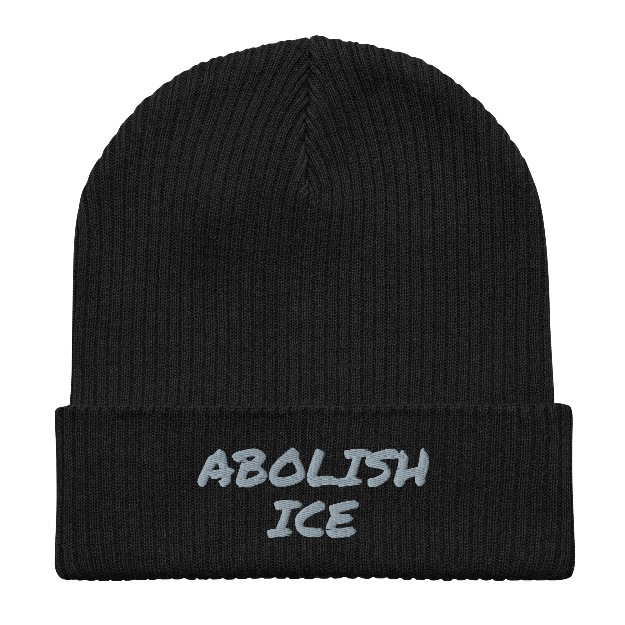 Abolish ICE Organic Beanie - Permanent Marker Edition - Heartland Stitch