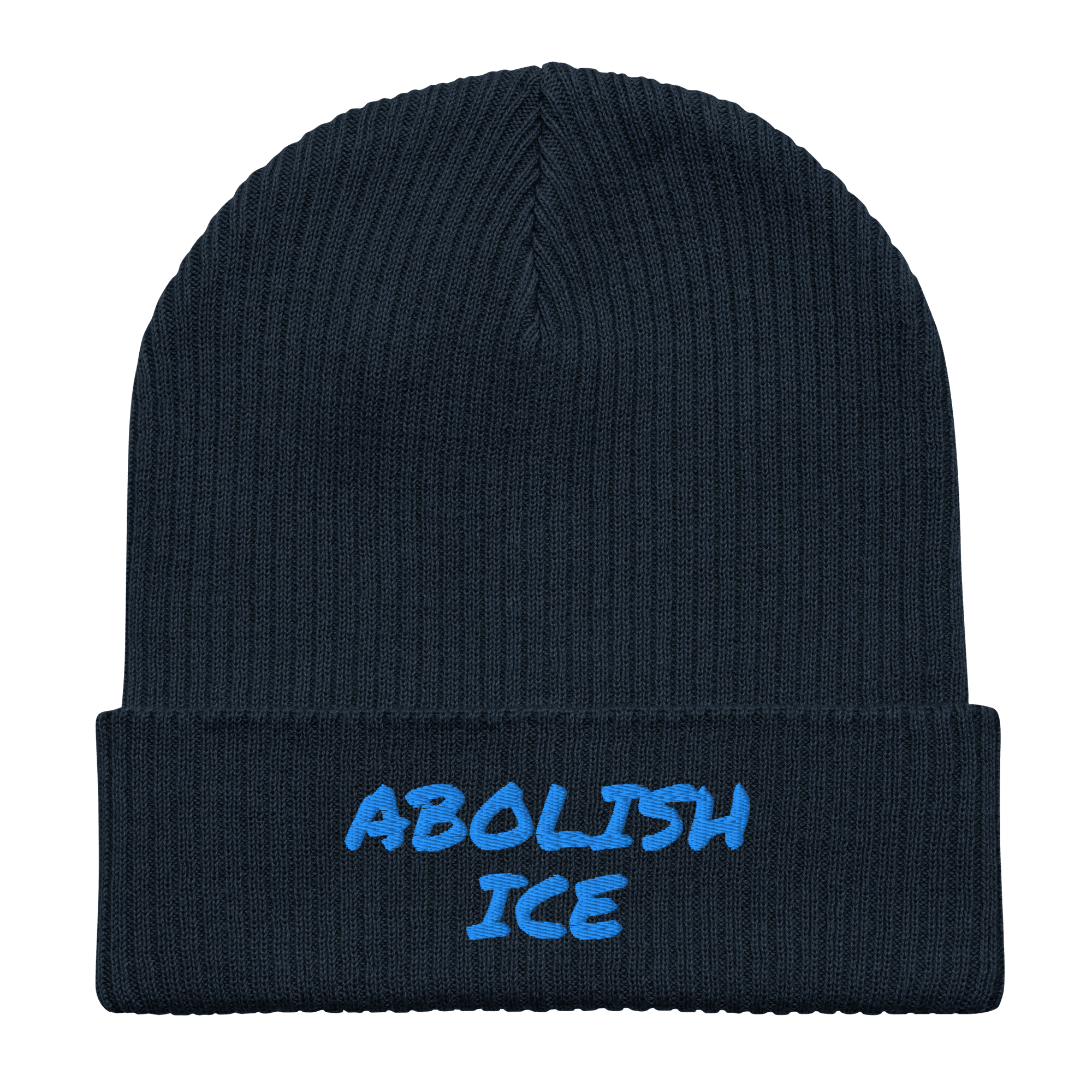 Abolish ICE Organic Beanie - Permanent Marker Edition - Heartland Stitch