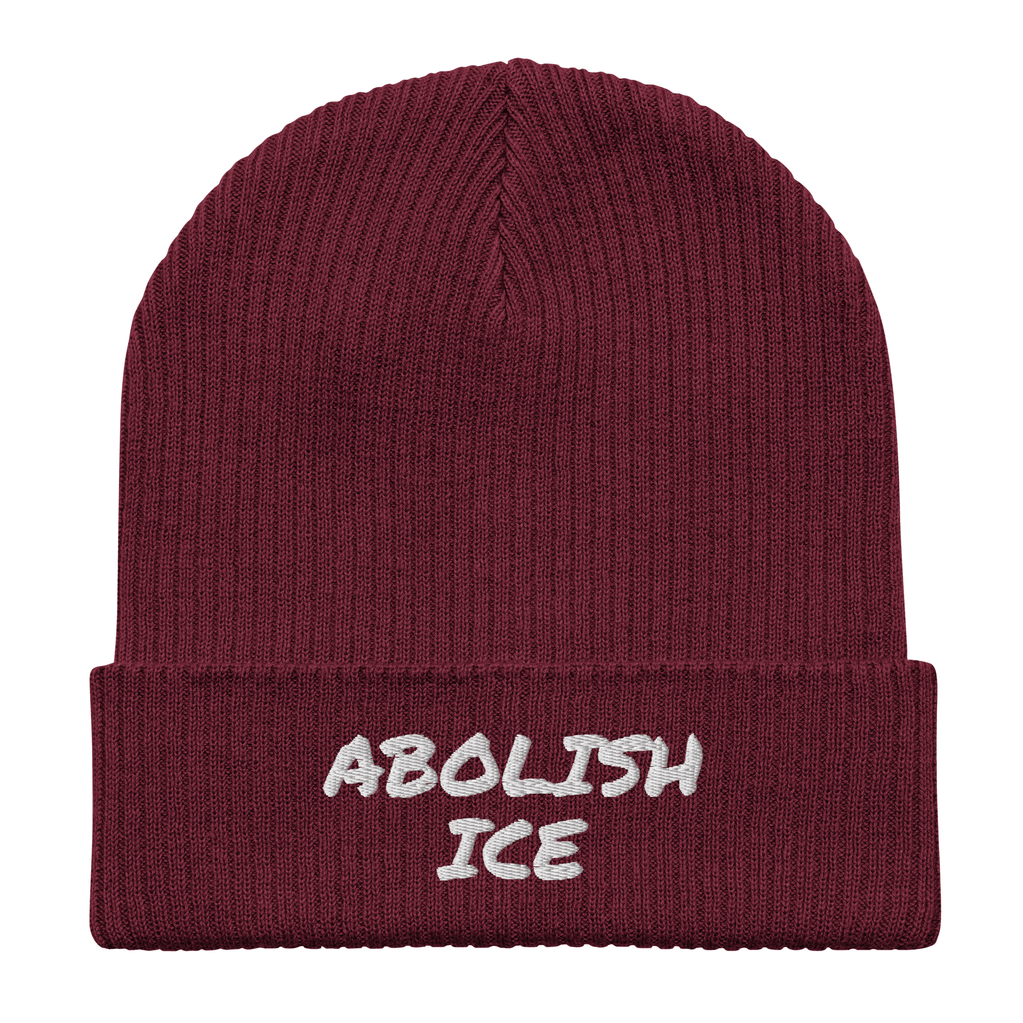 Abolish ICE Organic Beanie - Permanent Marker Edition - Heartland Stitch
