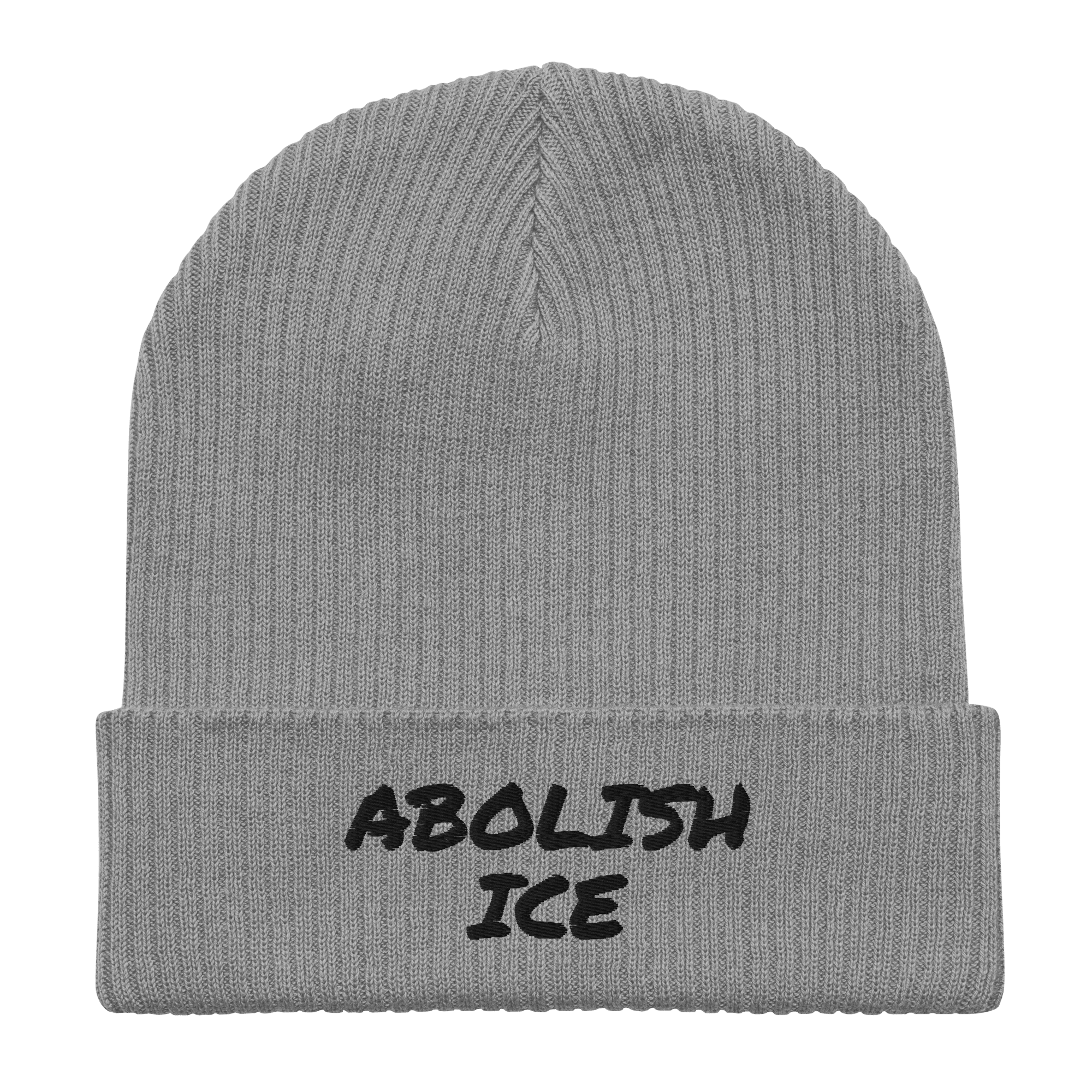 Abolish ICE Organic Beanie - Permanent Marker Edition - Heartland Stitch