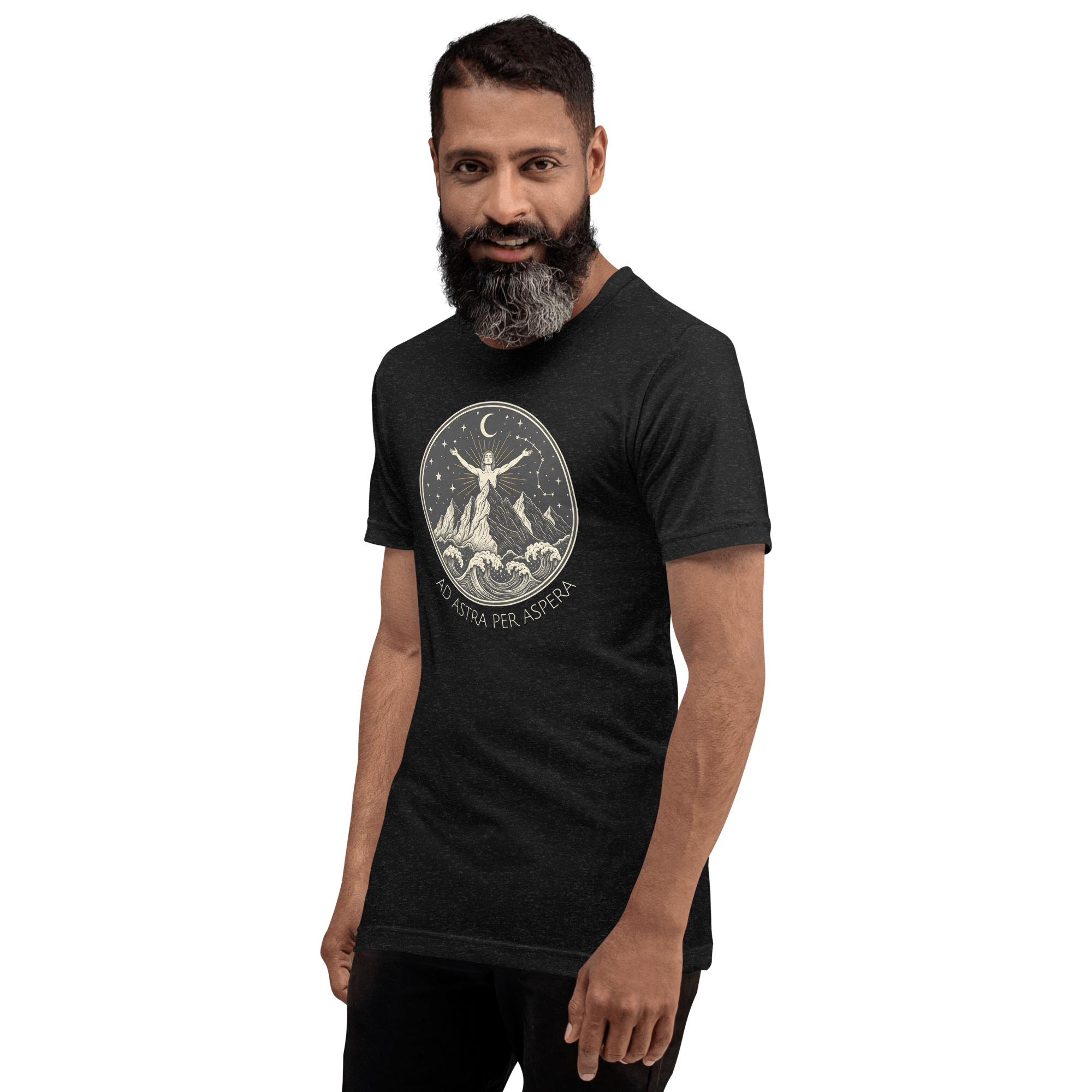 "Ad Astra Per Aspera" Aesthetic T-Shirt | Bella+Canvas Soft Tee | Celestial Wanderlust Graphic - Heartland Stitch