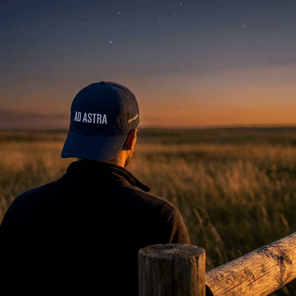Ad Astra Per Aspera Embroidered Dad Hat - Heartland Stitch