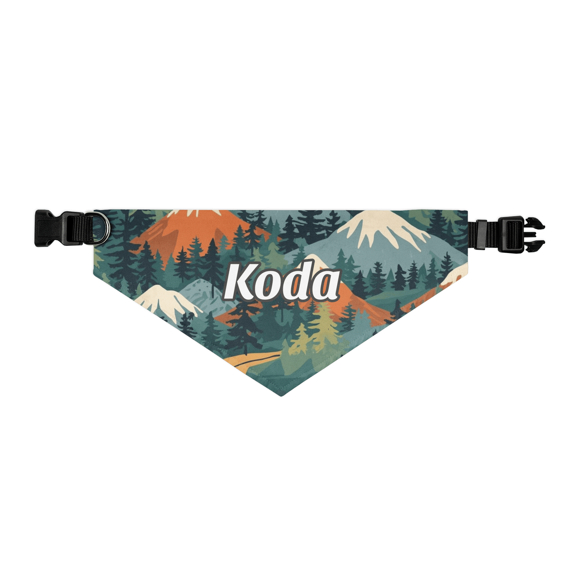 Alpine Wanderer Personalized Pet Bandana with Built - in Collar - Heartland Stitch