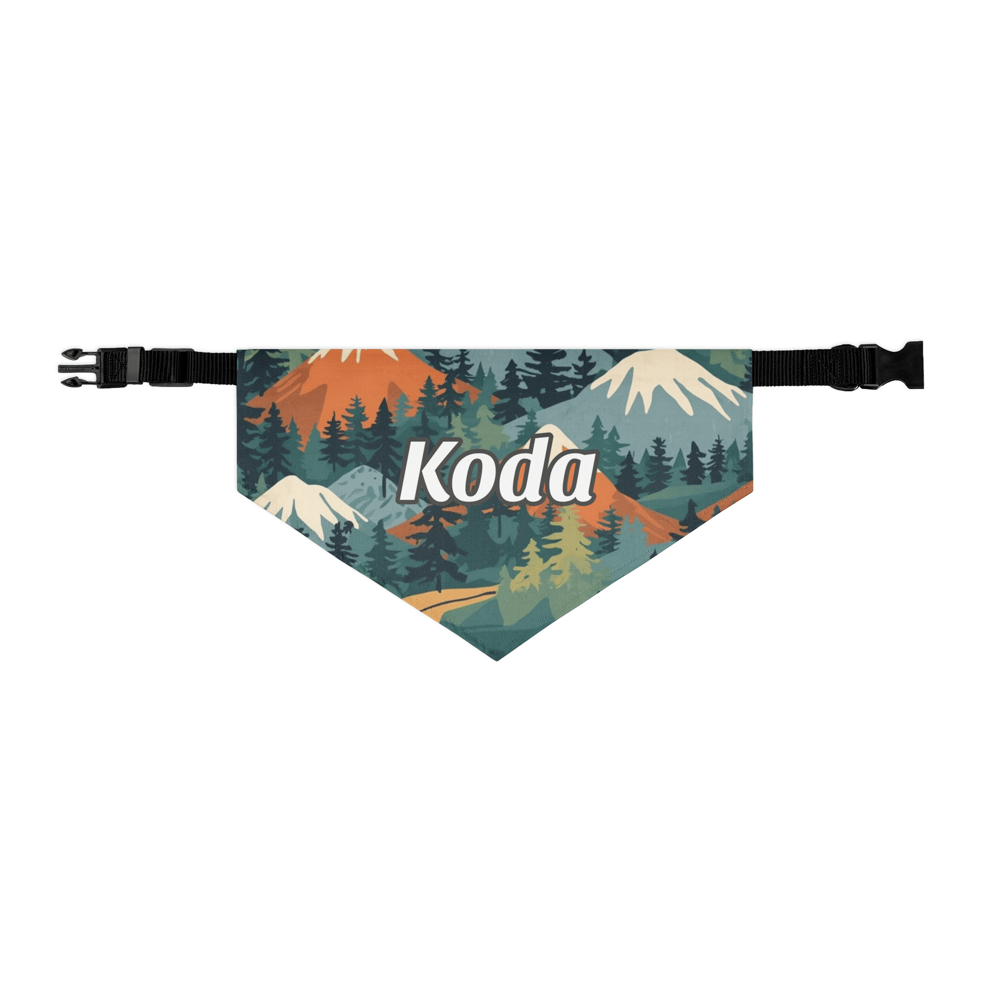 Alpine Wanderer Personalized Pet Bandana with Built - in Collar - Heartland Stitch