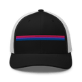 Bisexual Pride Stripe Trucker Hat - Heartland Stitch