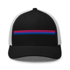 Bisexual Pride Stripe Trucker Hat - Heartland Stitch