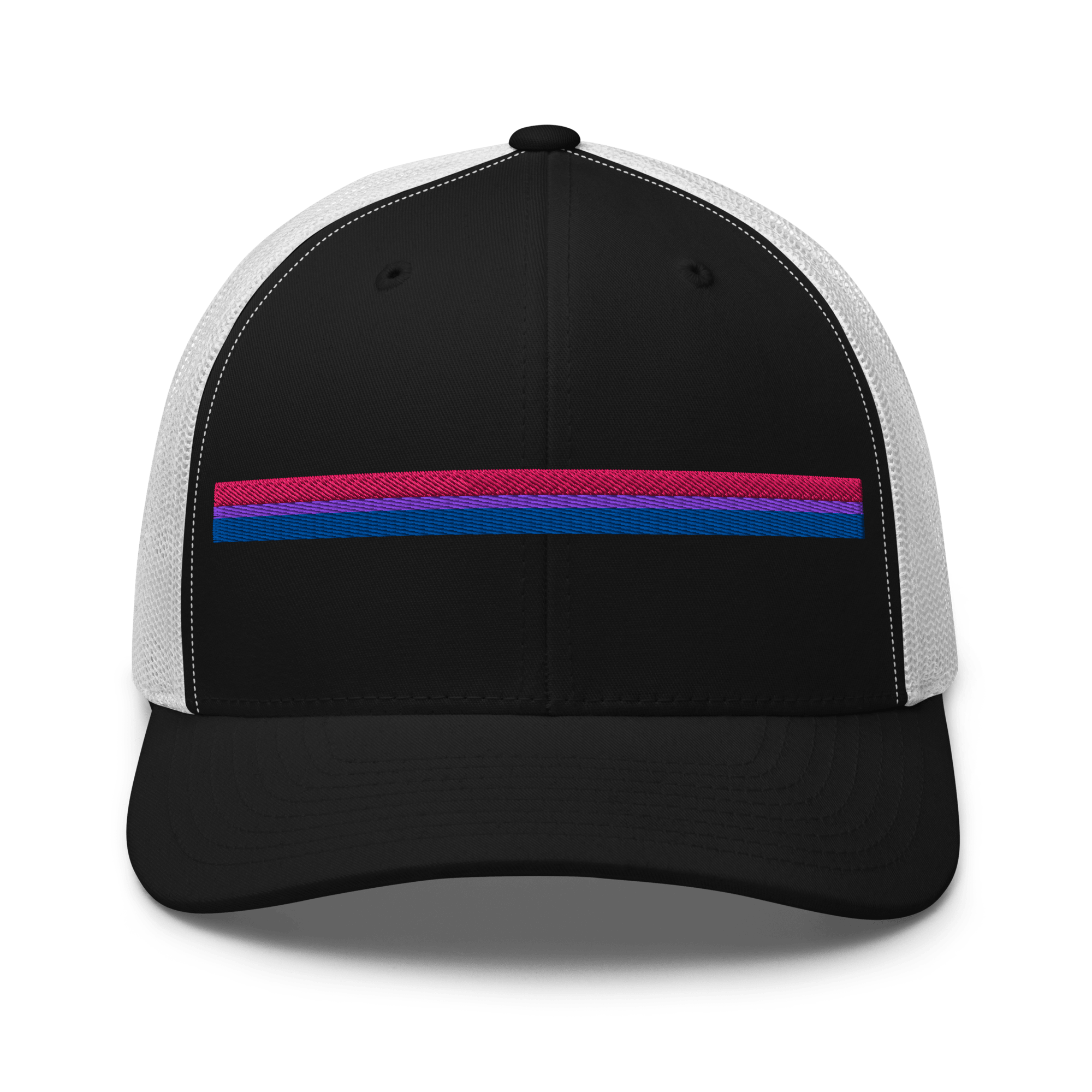 Bisexual Pride Stripe Trucker Hat - Heartland Stitch