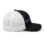 Bisexual Pride Stripe Trucker Hat - Heartland Stitch
