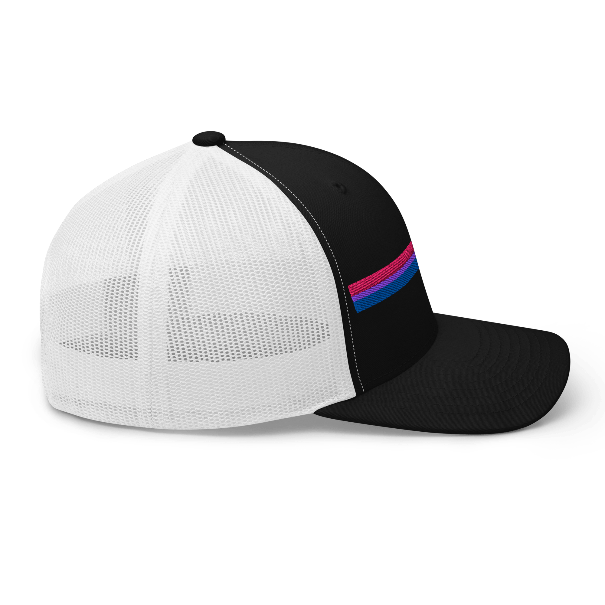 Bisexual Pride Stripe Trucker Hat - Heartland Stitch