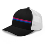 Bisexual Pride Stripe Trucker Hat - Heartland Stitch