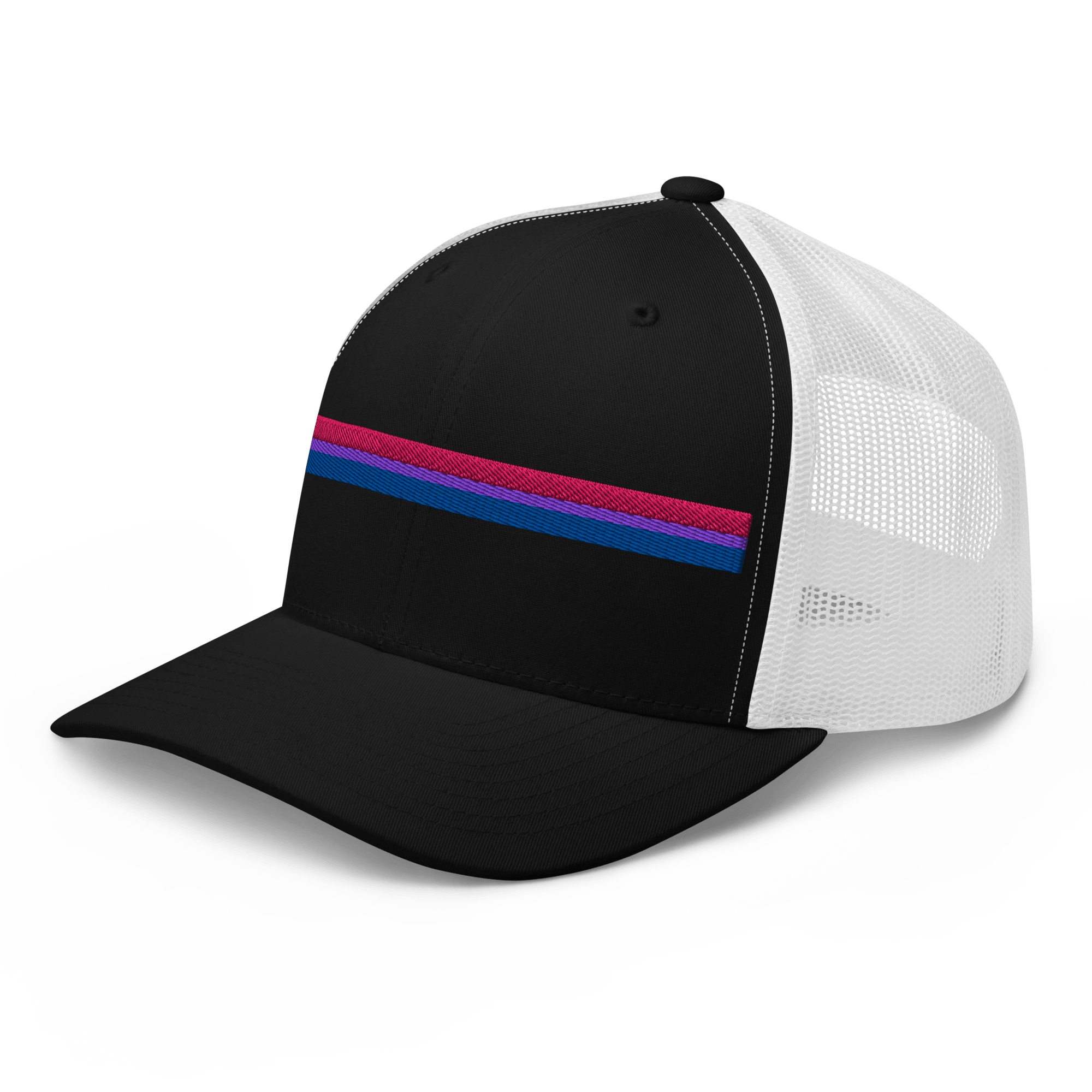 Bisexual Pride Stripe Trucker Hat - Heartland Stitch