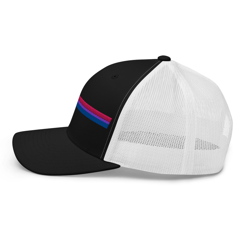 Bisexual Pride Stripe Trucker Hat - Heartland Stitch
