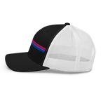Bisexual Pride Stripe Trucker Hat - Heartland Stitch