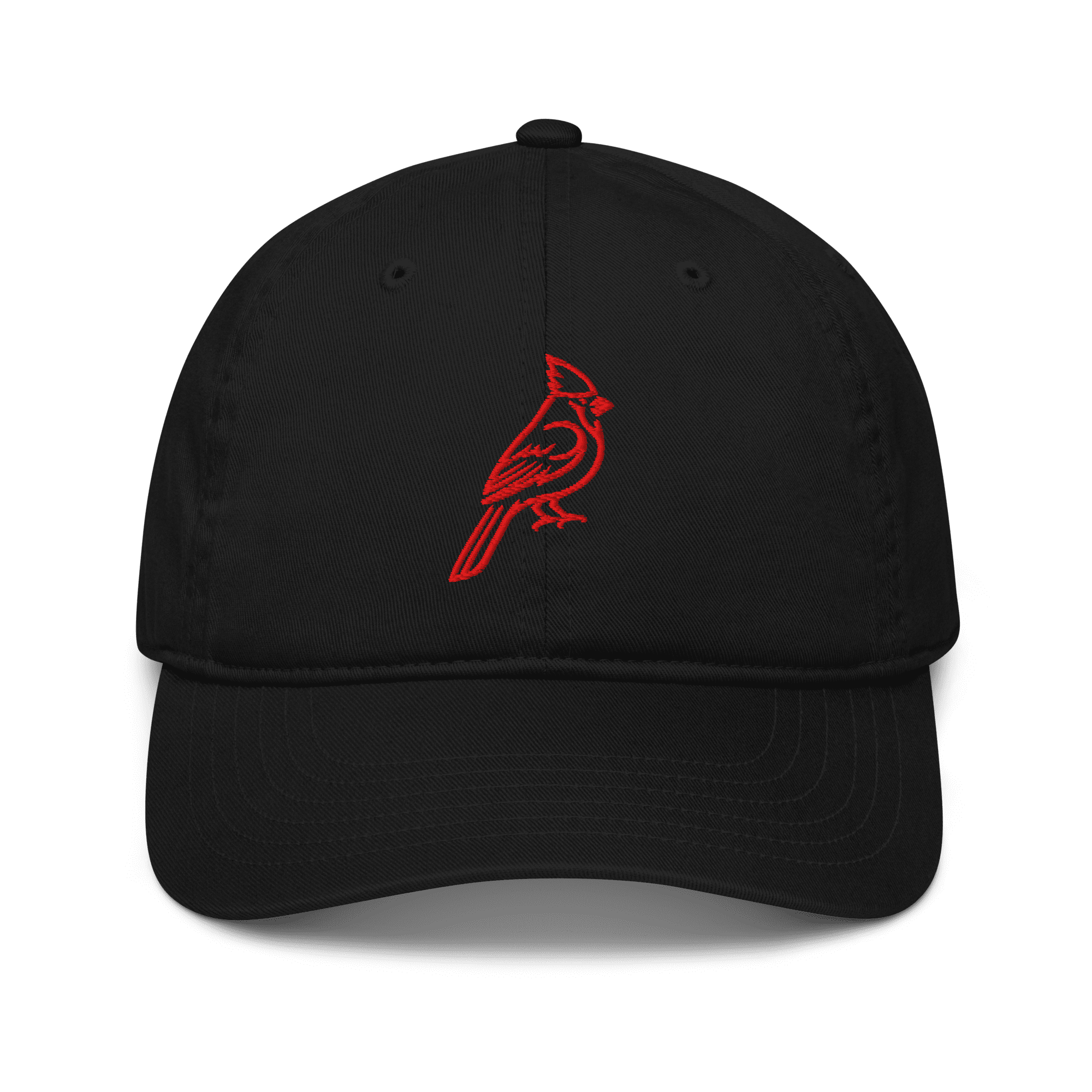 Cardinal Outline Organic Dad Hat - Heartland Stitch