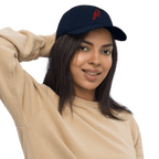 Cardinal Outline Organic Dad Hat - Heartland Stitch