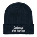 Custom Embroidered Beanie | NO MINIMUM Order | Personalized Text Beanie | Organic Cotton - Heartland Stitch