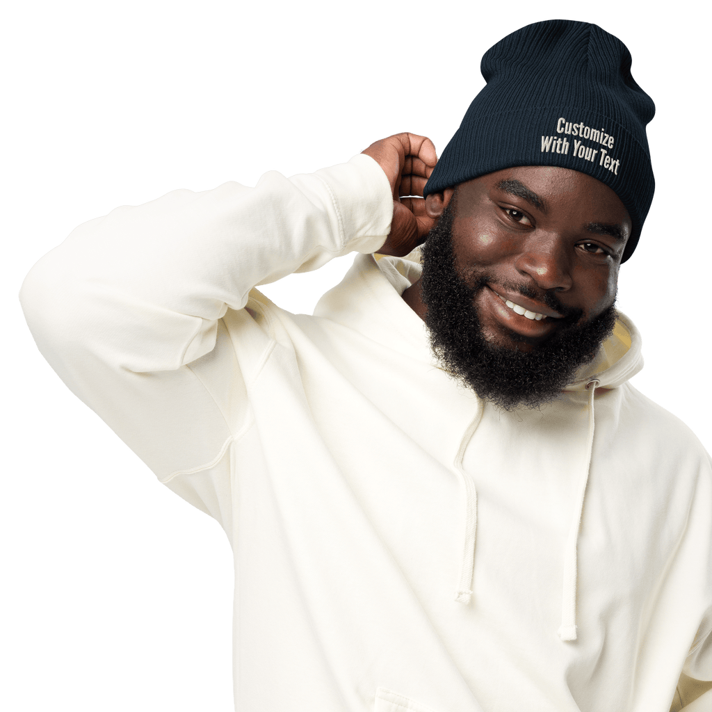 Custom Embroidered Beanie | NO MINIMUM Order | Personalized Text Beanie | Organic Cotton - Heartland Stitch