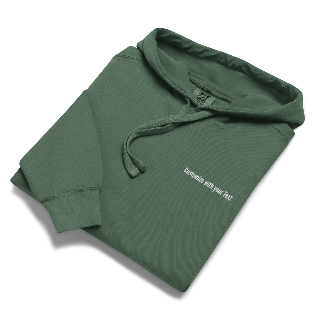 Custom Embroidered Comfort Colors Hoodie | NO MINIMUM Order | Vintage Hooded Sweatshirt - Heartland Stitch