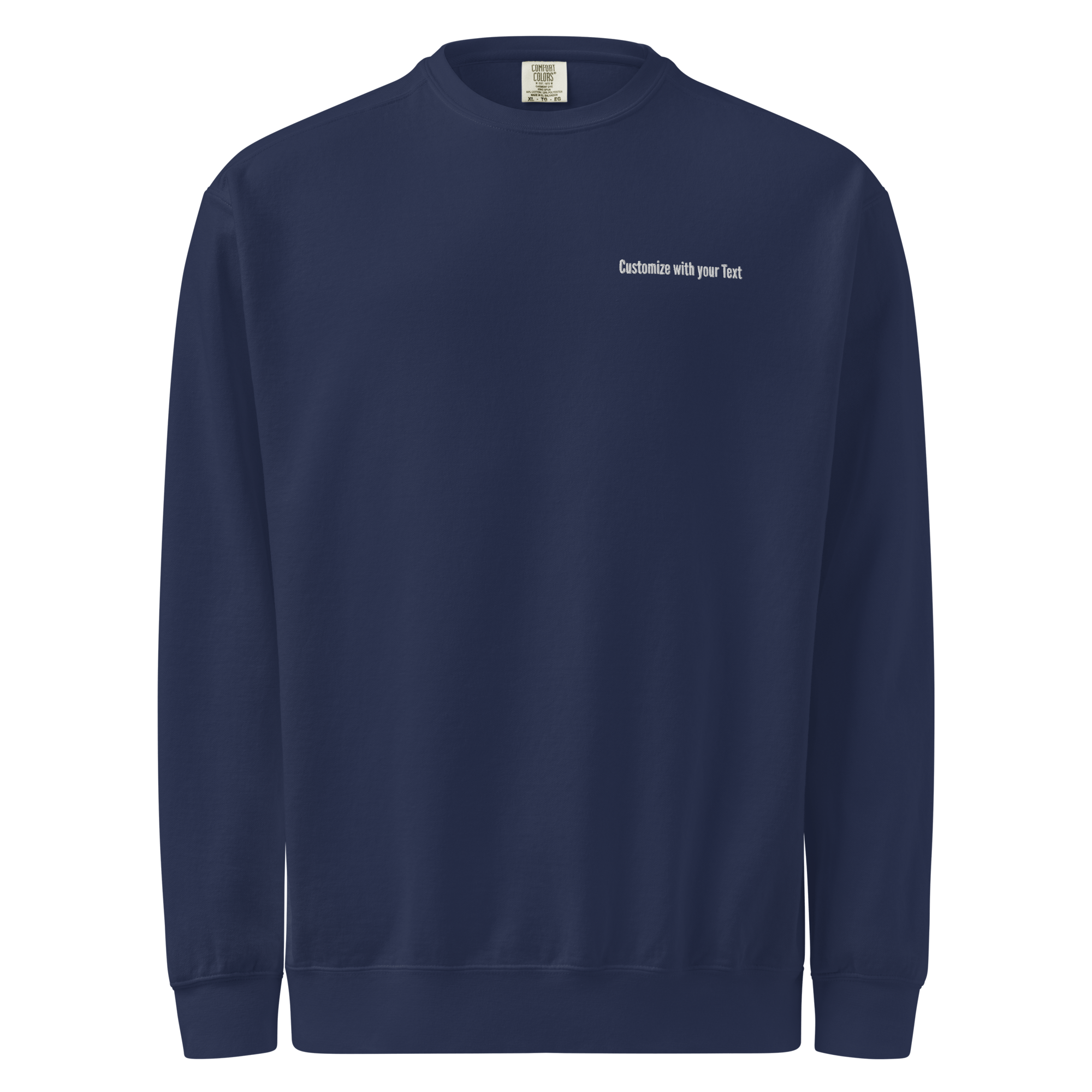 Custom Embroidered Comfort Colors Sweatshirt | NO MINIMUM Order | Vintage Crewneck - Heartland Stitch