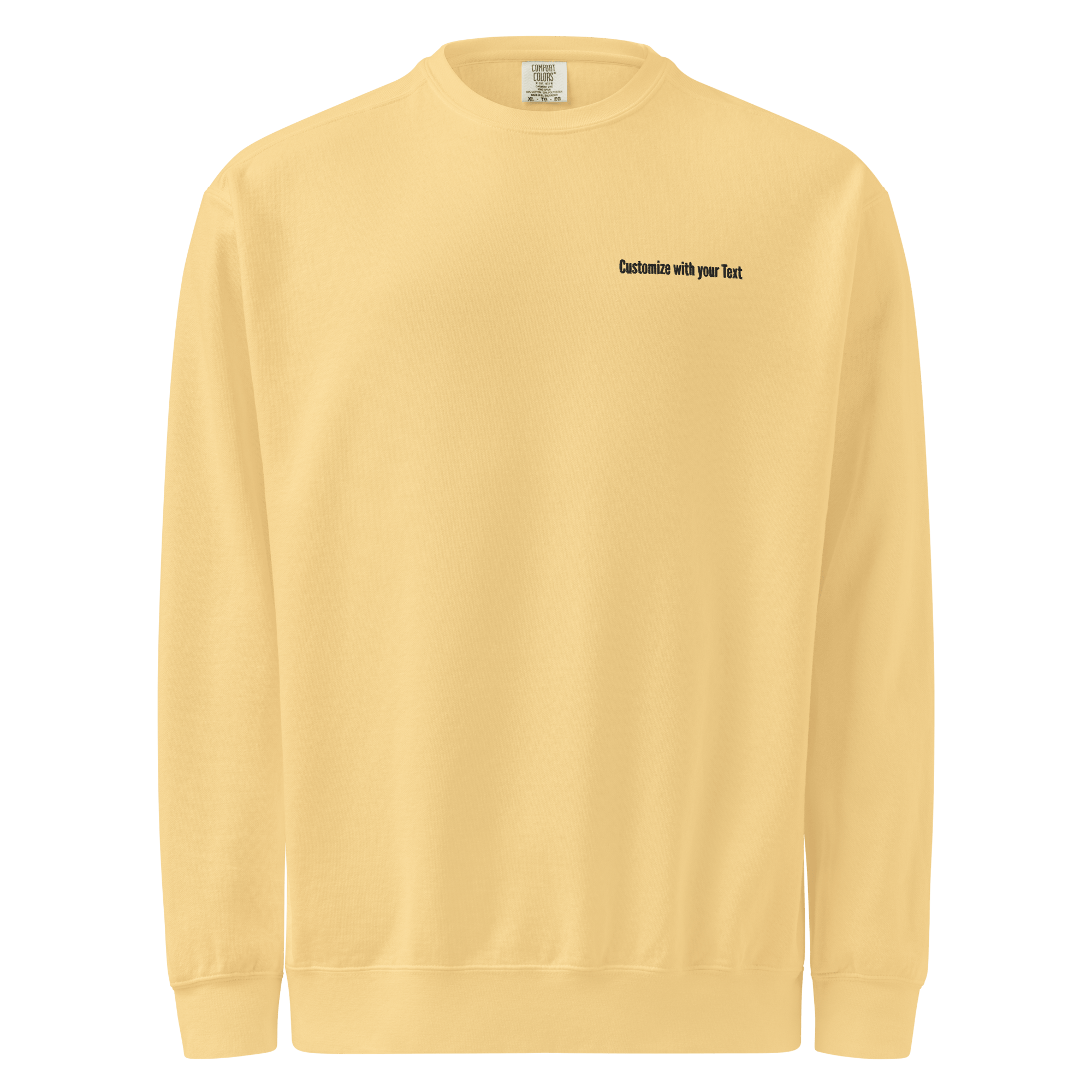 Custom Embroidered Comfort Colors Sweatshirt | NO MINIMUM Order | Vintage Crewneck - Heartland Stitch
