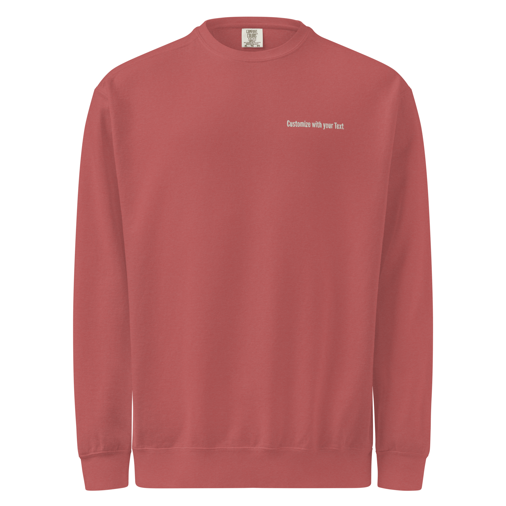 Custom Embroidered Comfort Colors Sweatshirt | NO MINIMUM Order | Vintage Crewneck - Heartland Stitch
