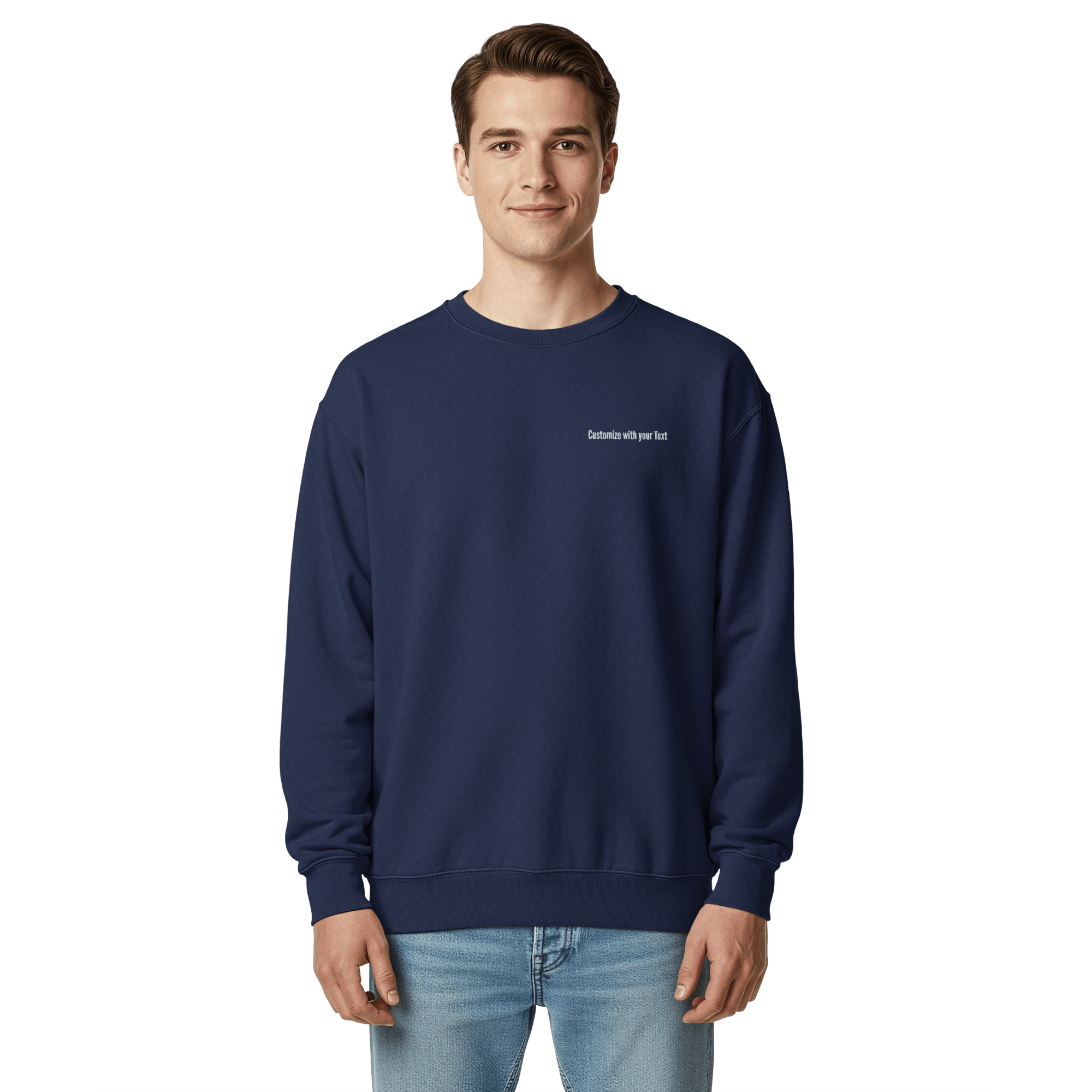 Custom Embroidered Comfort Colors Sweatshirt | NO MINIMUM Order | Vintage Crewneck - Heartland Stitch