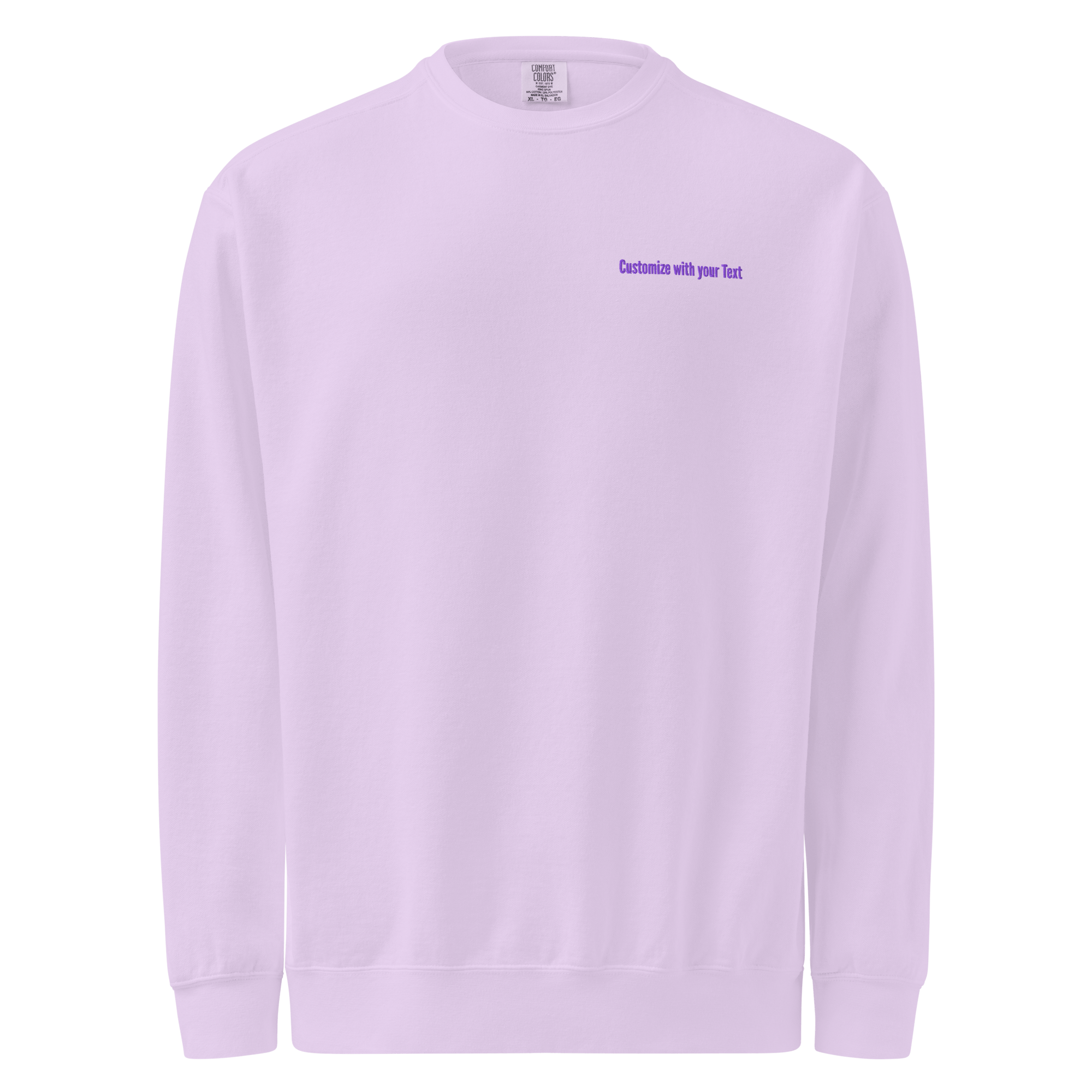 Custom Embroidered Comfort Colors Sweatshirt | NO MINIMUM Order | Vintage Crewneck - Heartland Stitch