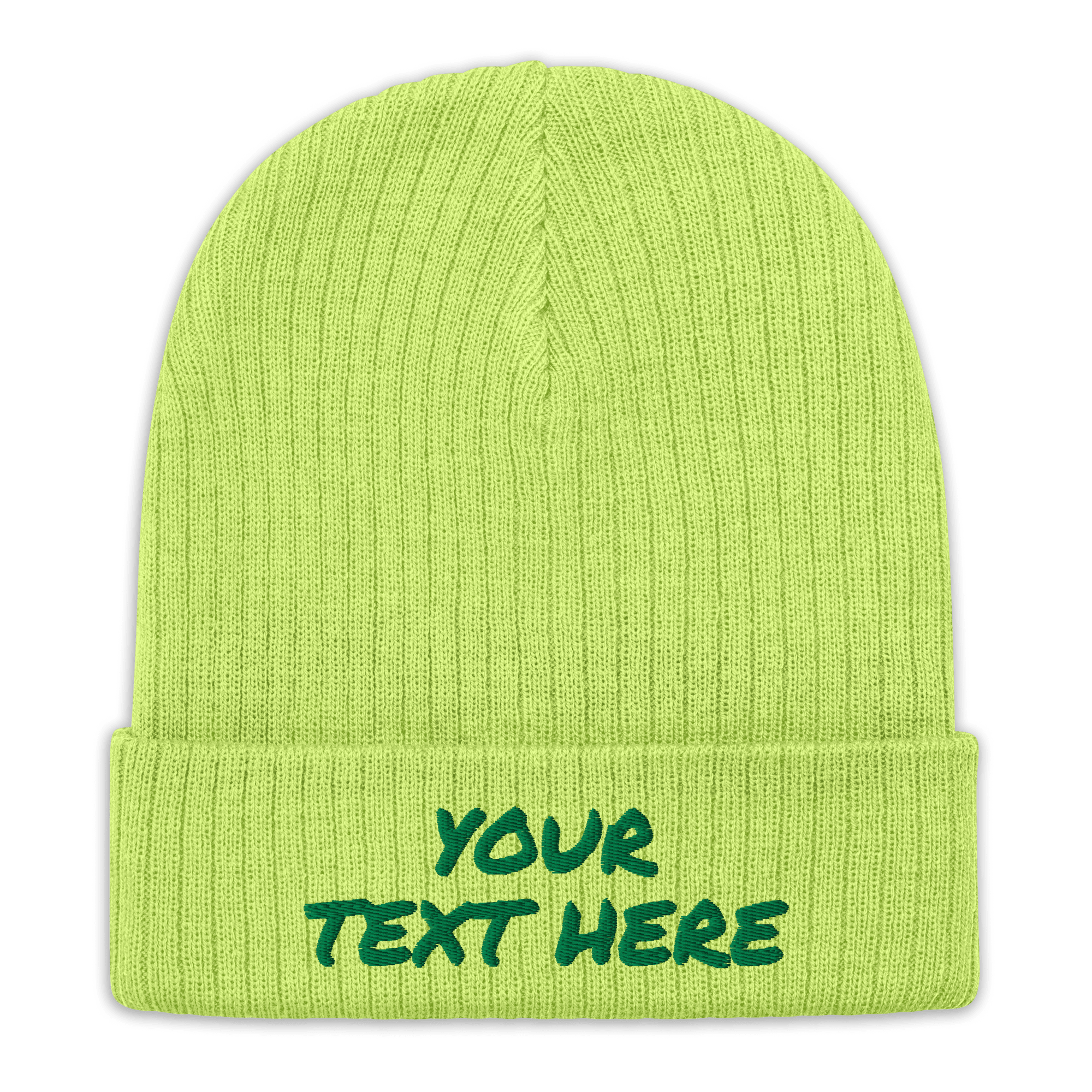 Custom Embroidered Ribbed Knit Beanie - Heartland Stitch