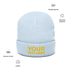 Custom Embroidered Ribbed Knit Beanie - Heartland Stitch