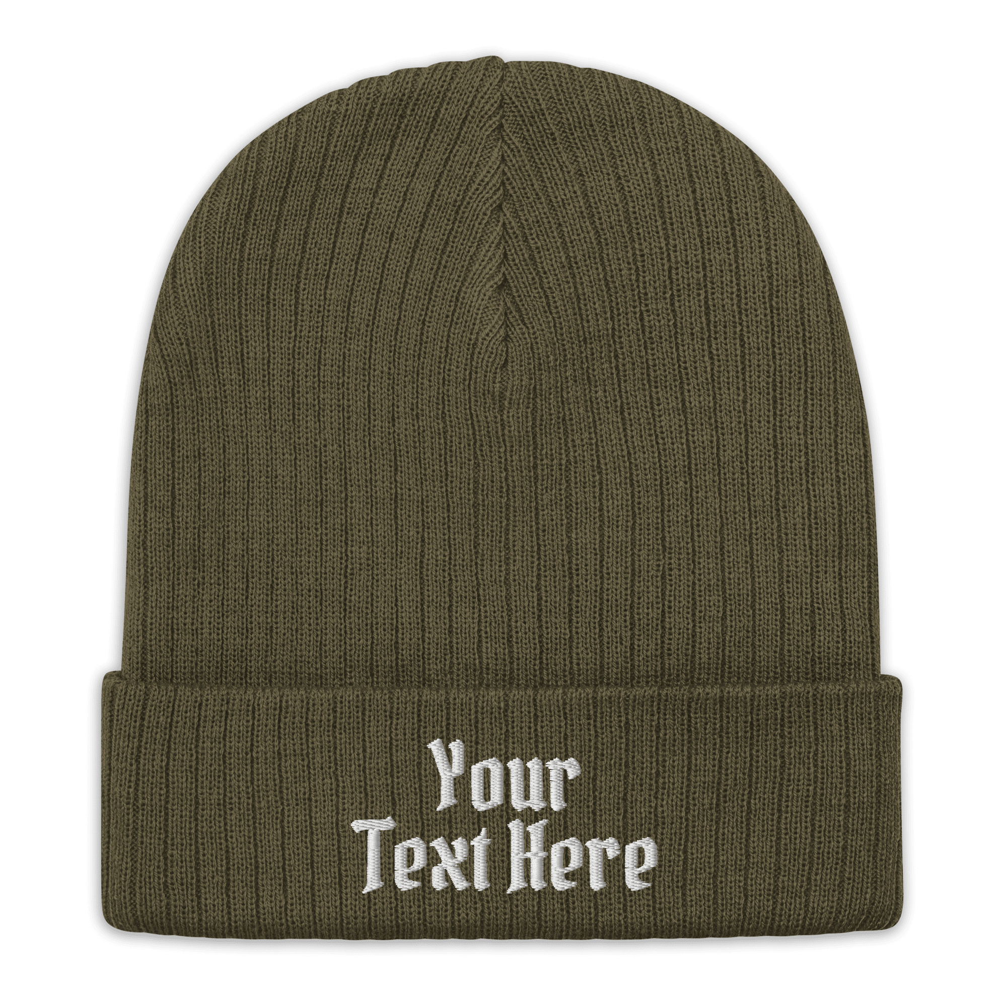 Custom Embroidered Ribbed Knit Beanie - Heartland Stitch