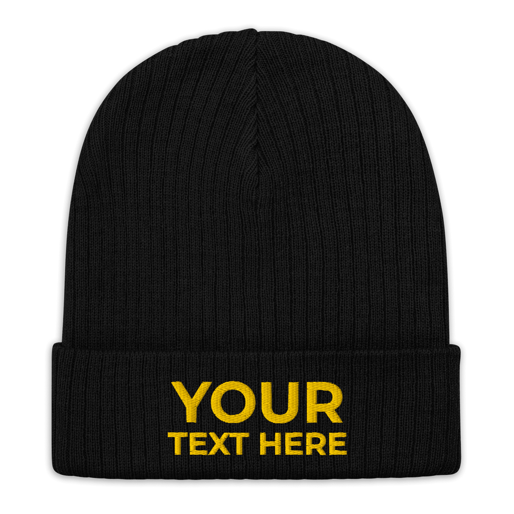 Custom Embroidered Ribbed Knit Beanie - Heartland Stitch
