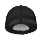 Rear view of a Richardson 112 trucker hat featuring an adjustable snapback and breathable mesh back