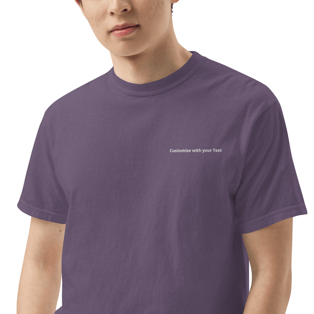 Custom Embroidered T-Shirt | Comfort Colors Personalized Tee | NO MINIMUM Order - Heartland Stitch