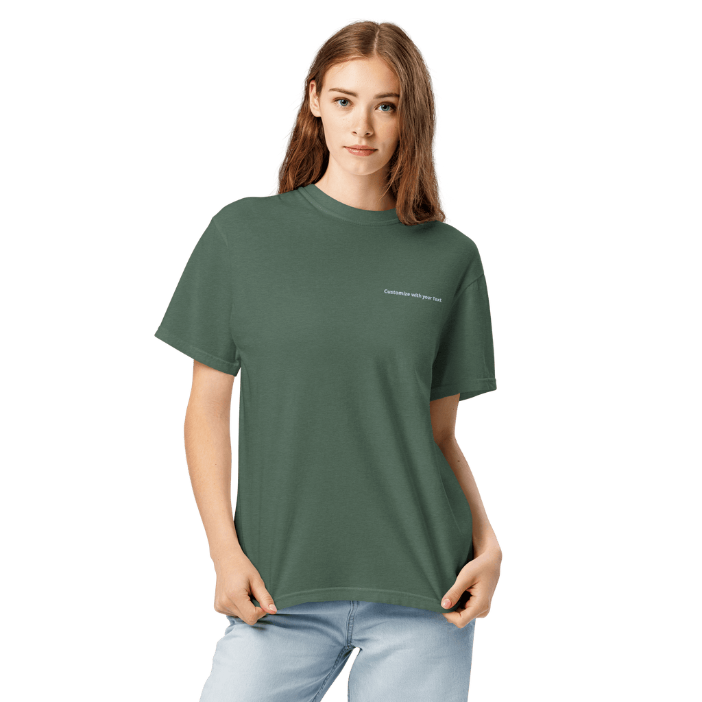 Custom Embroidered T-Shirt | Comfort Colors Personalized Tee | NO MINIMUM Order - Heartland Stitch