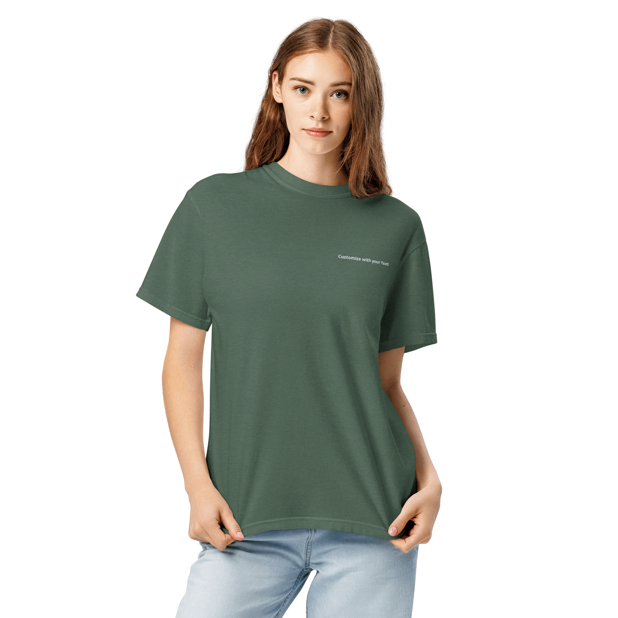 Custom Embroidered T-Shirt | Comfort Colors Personalized Tee | NO MINIMUM Order - Heartland Stitch