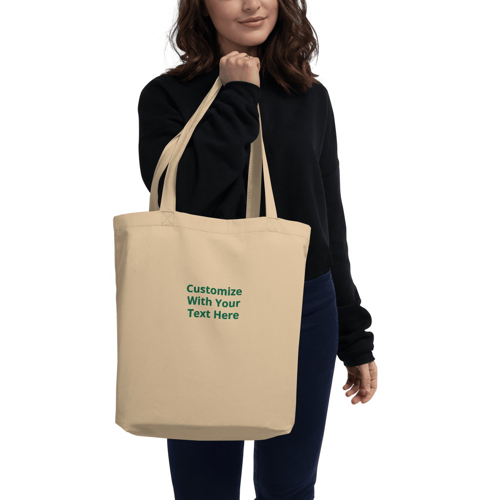 Custom Embroidered Tote Bag | Personalized Monogram Eco Bag | NO MINIMUM Order - Heartland Stitch