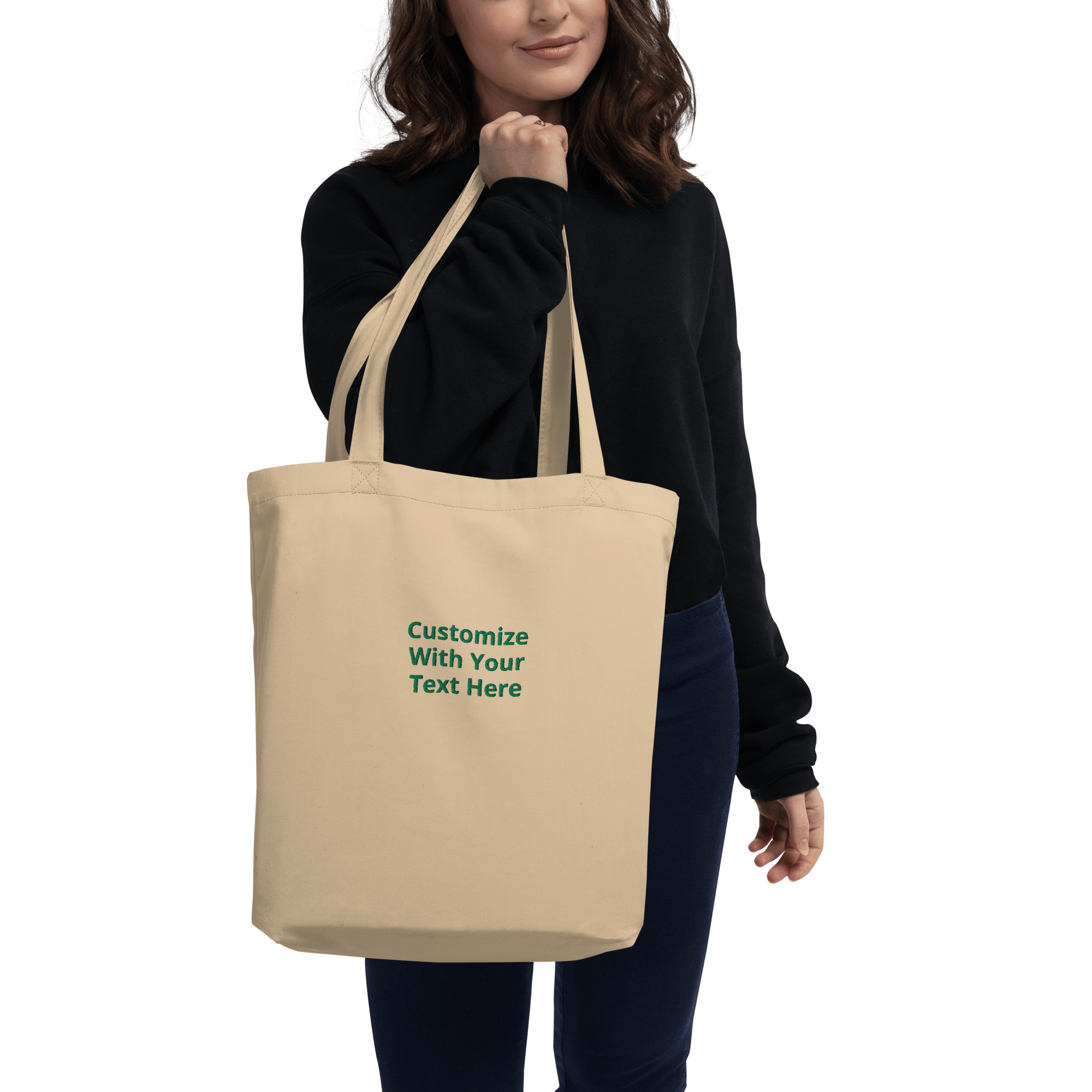 Custom Embroidered Tote Bag | Personalized Monogram Eco Bag | NO MINIMUM Order - Heartland Stitch