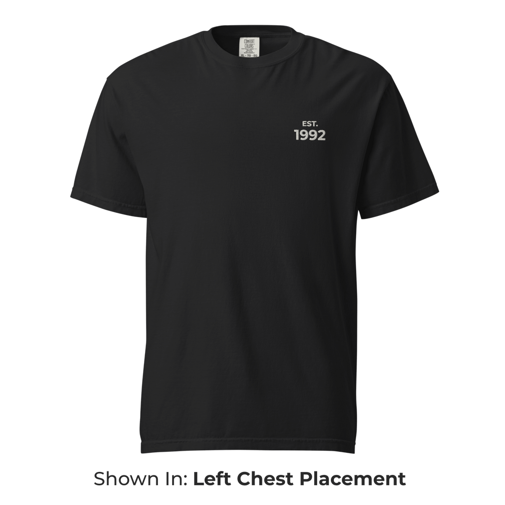 Custom Text Comfort Colors T-Shirt - Heartland Stitch
