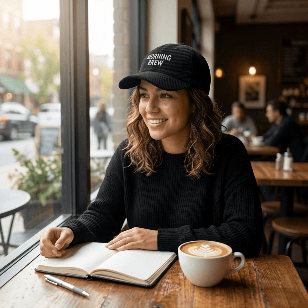 Custom Text Corduroy Hat - Heartland Stitch