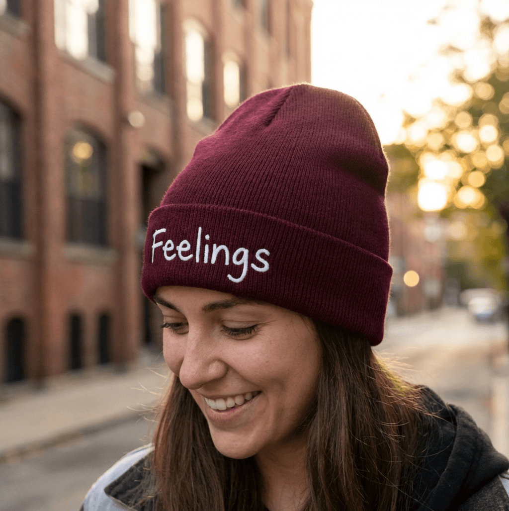 Custom Text Organic Cotton Beanie | Personalized Eco - Beanie - Heartland Stitch
