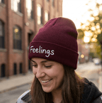 Custom Text Organic Cotton Beanie | Personalized Eco - Beanie - Heartland Stitch