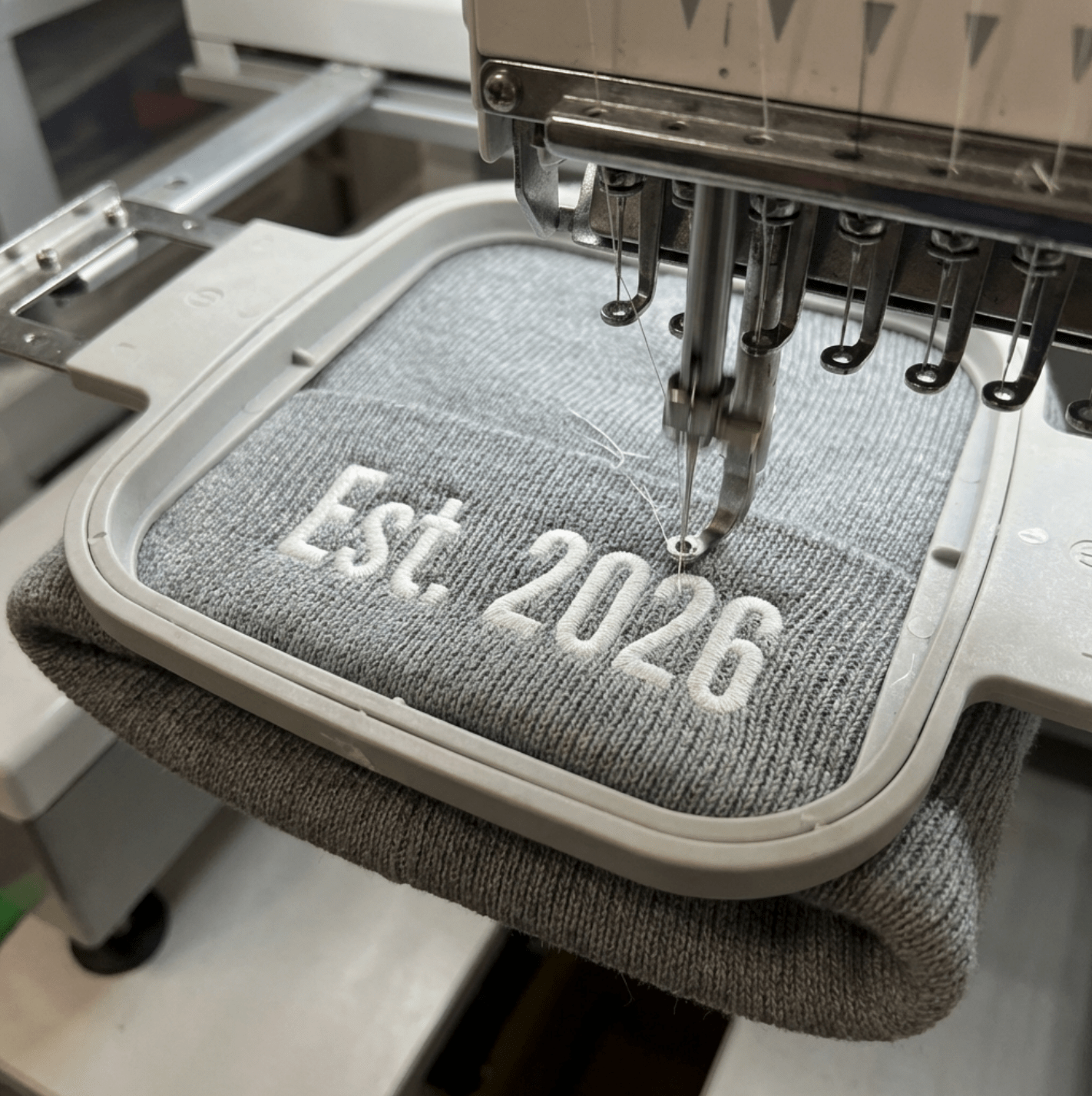 Custom Text Organic Cotton Beanie | Personalized Eco - Beanie - Heartland Stitch