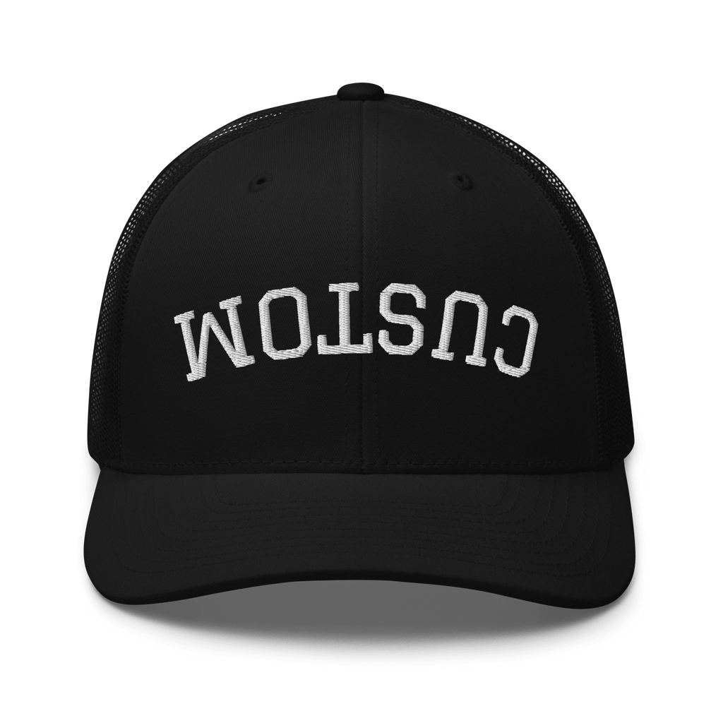 Custom Upside Down Embroidered Trucker Hat - Heartland Stitch