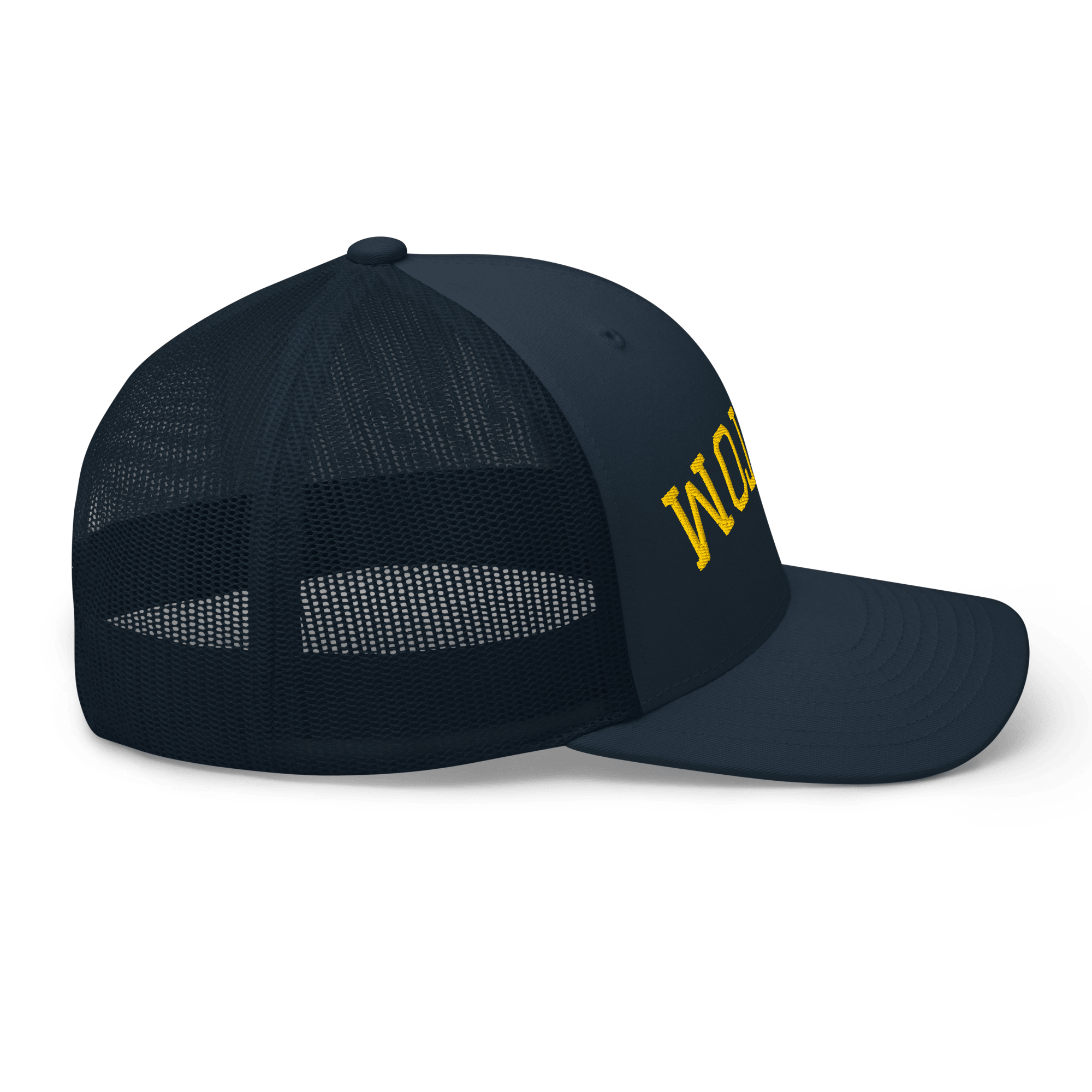 Custom Upside Down Embroidered Trucker Hat - Heartland Stitch