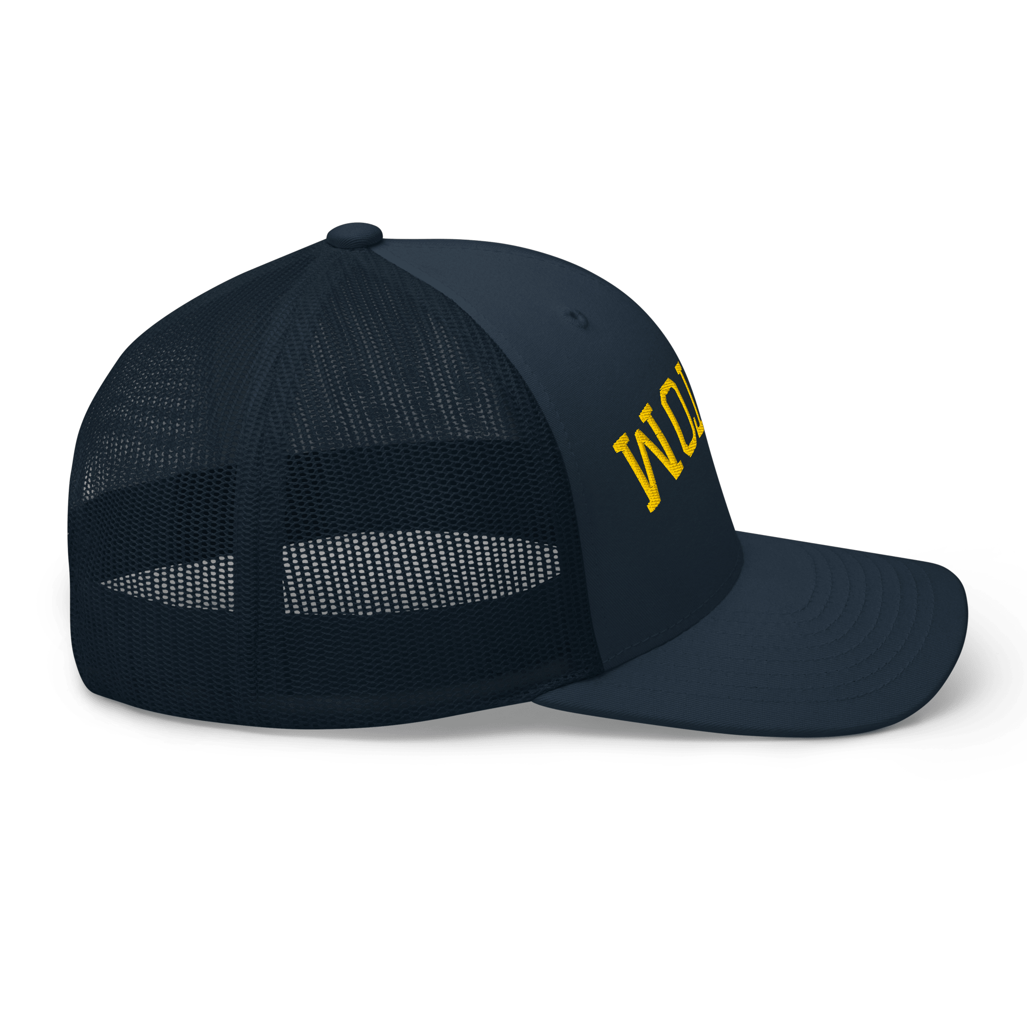 Custom Upside Down Embroidered Trucker Hat - Heartland Stitch