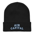 Embroidered Air Capital | Organic Cotton Ribbed Beanie - Heartland Stitch