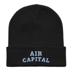 Embroidered Air Capital | Organic Cotton Ribbed Beanie - Heartland Stitch