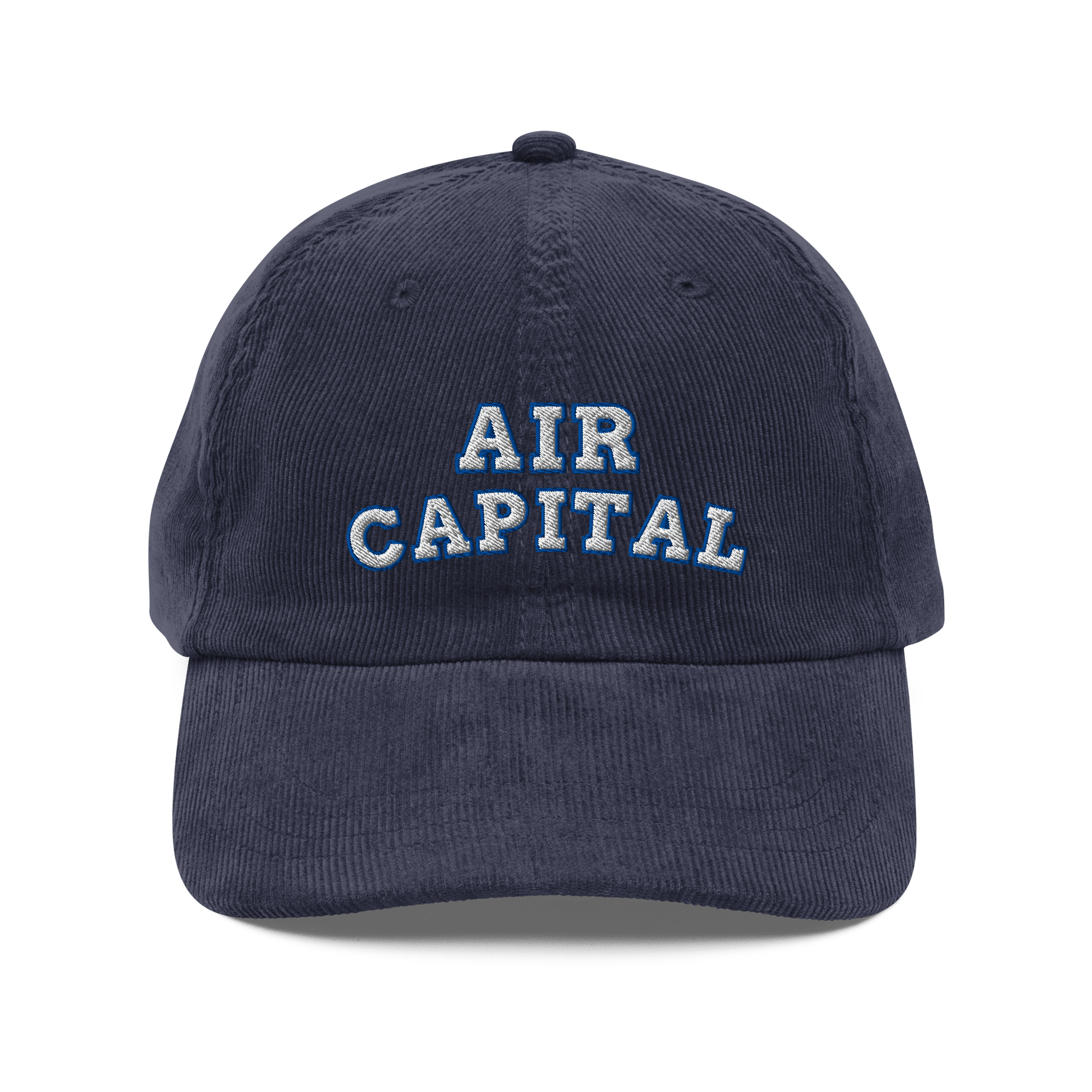 Embroidered Air Capital | Vintage Corduroy Cap - Heartland Stitch